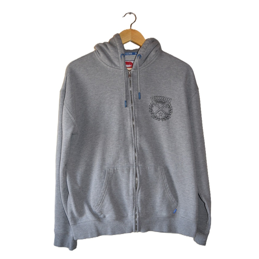 Dixxon Flannel Co Zip Hoodie Women XL Gray Excellent Ground Up Customs Fleece